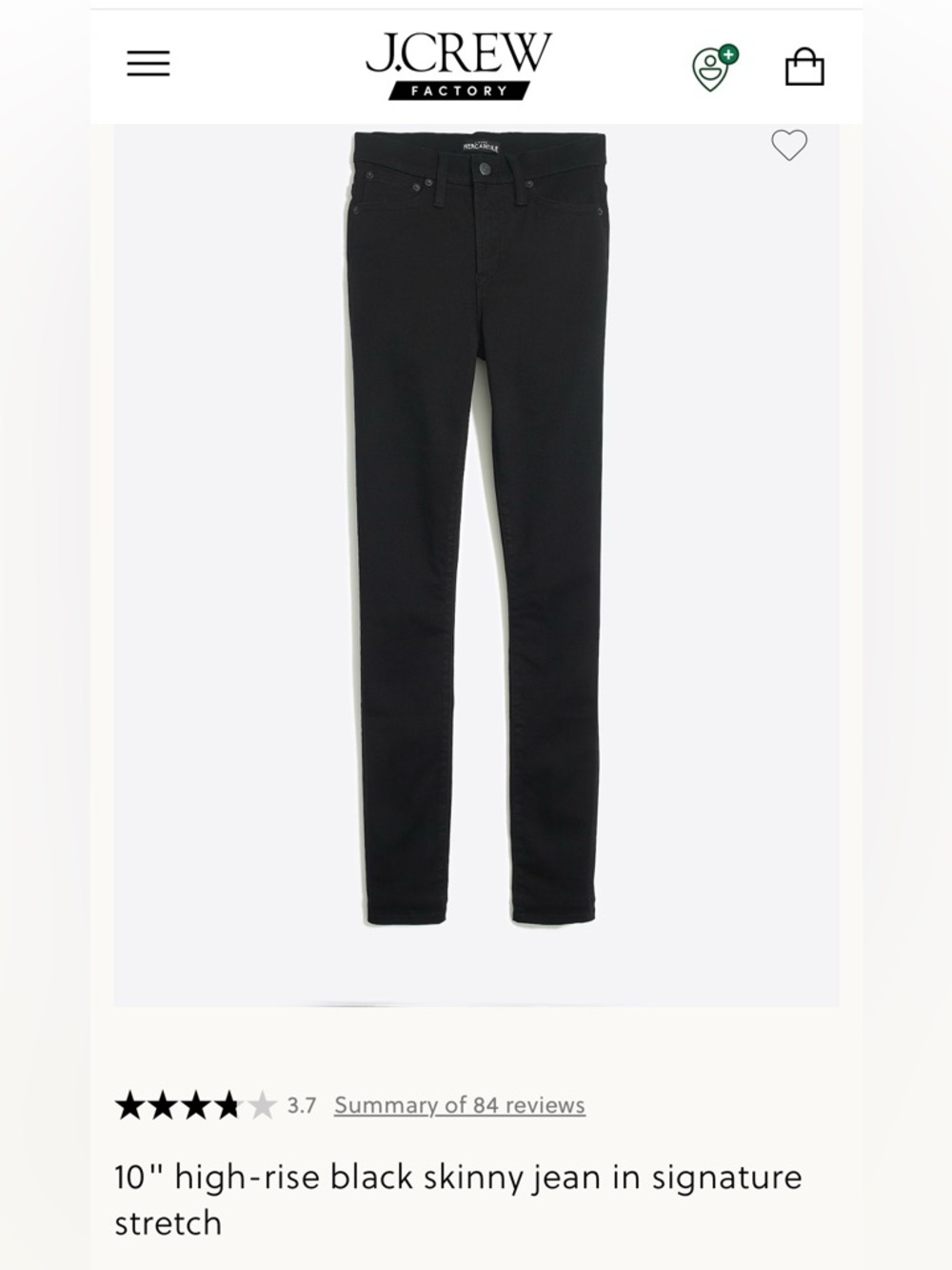 J Crew Mercantile Black Jeans